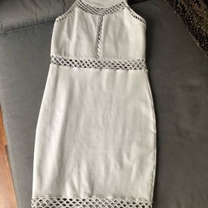 Donna mizani white mesh dress